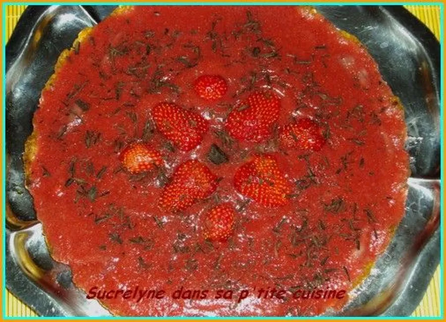 Tarte aux fraises et sa crème chocolat