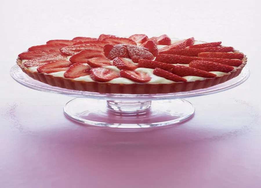 Tarte sablée aux fraises et à la crème légère à l'orange