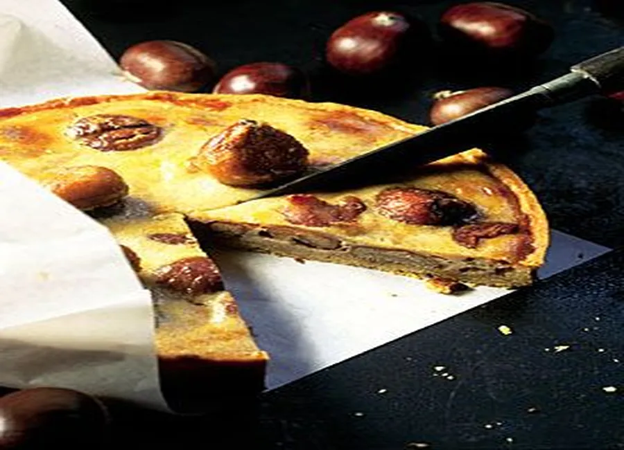 Tarte tiède aux châtaignes