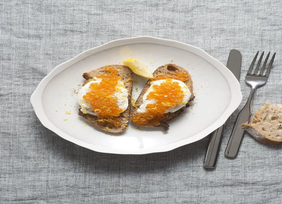 Tartines aux deux oeufs