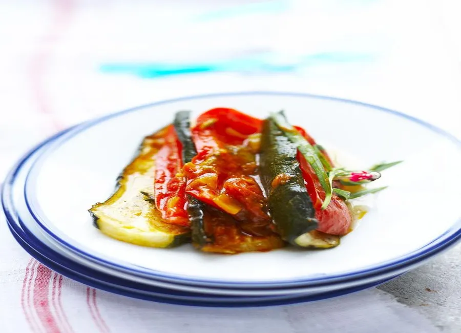 Terrine de légumes grillés et mozzarella