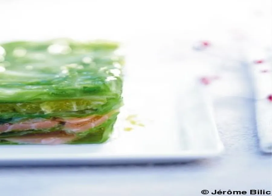 Terrine de saumon en feuilles de chou