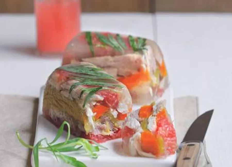 Terrines de poulet au pamplemousse et estragon