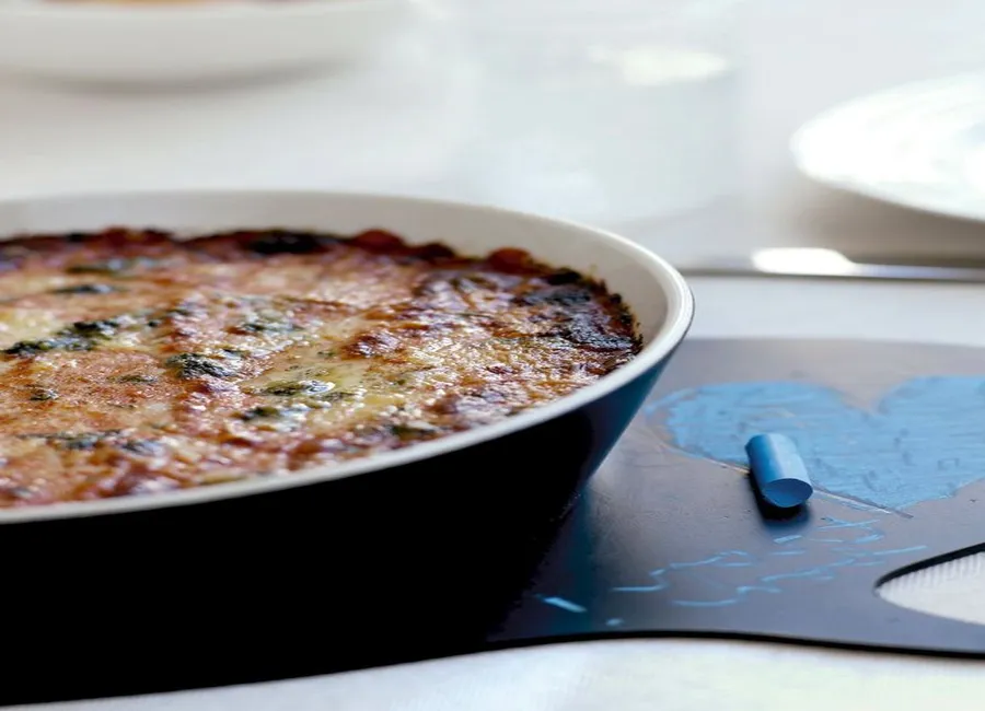 Tian d'aubergines au basilic