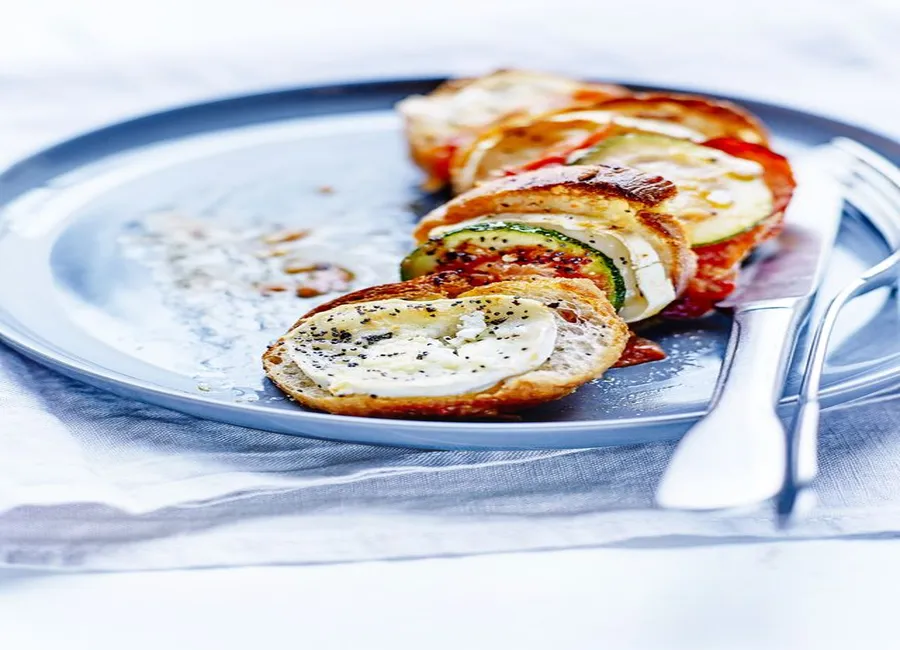 Tian de courgettes aux deux chèvres