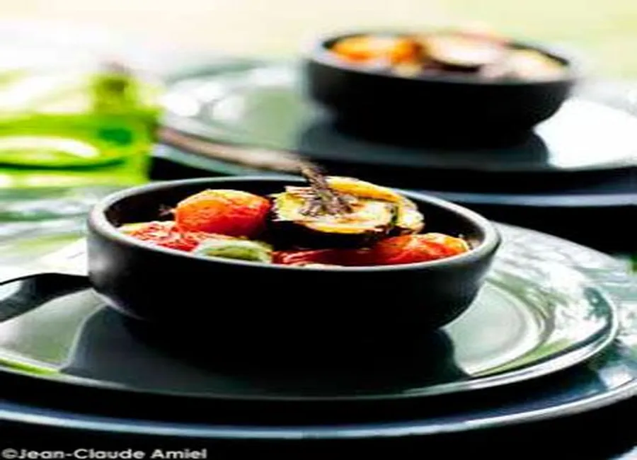 Tian de légumes aux olives et à la feta