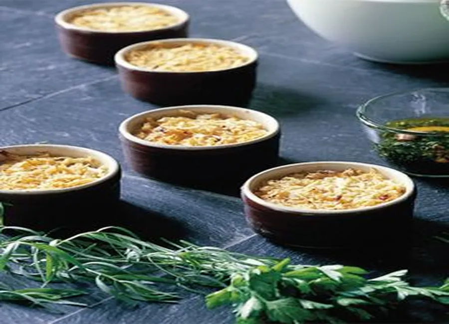 Timbales de céleri aux crevettes