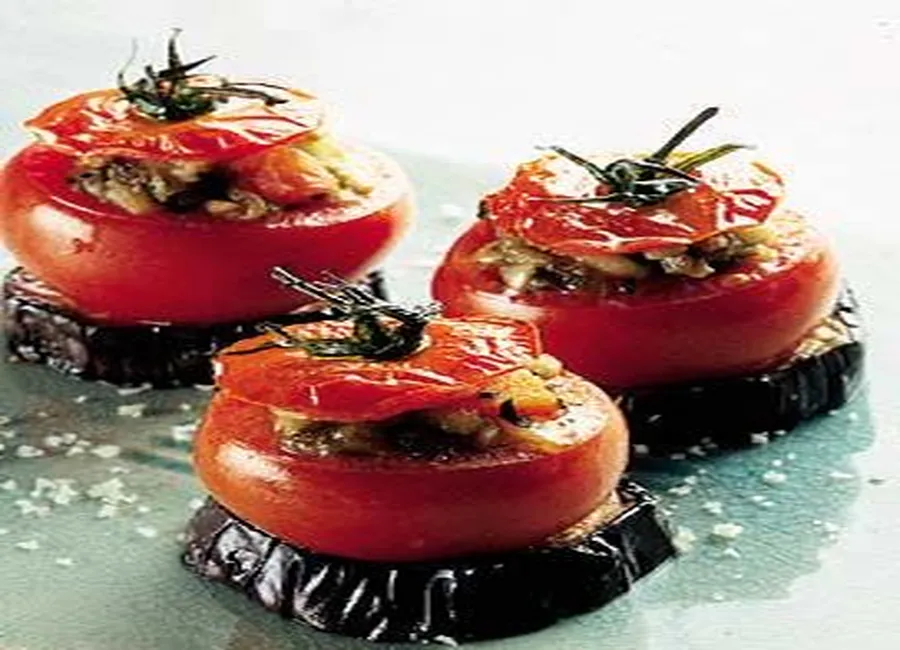 Tomates au caviar d'aubergine