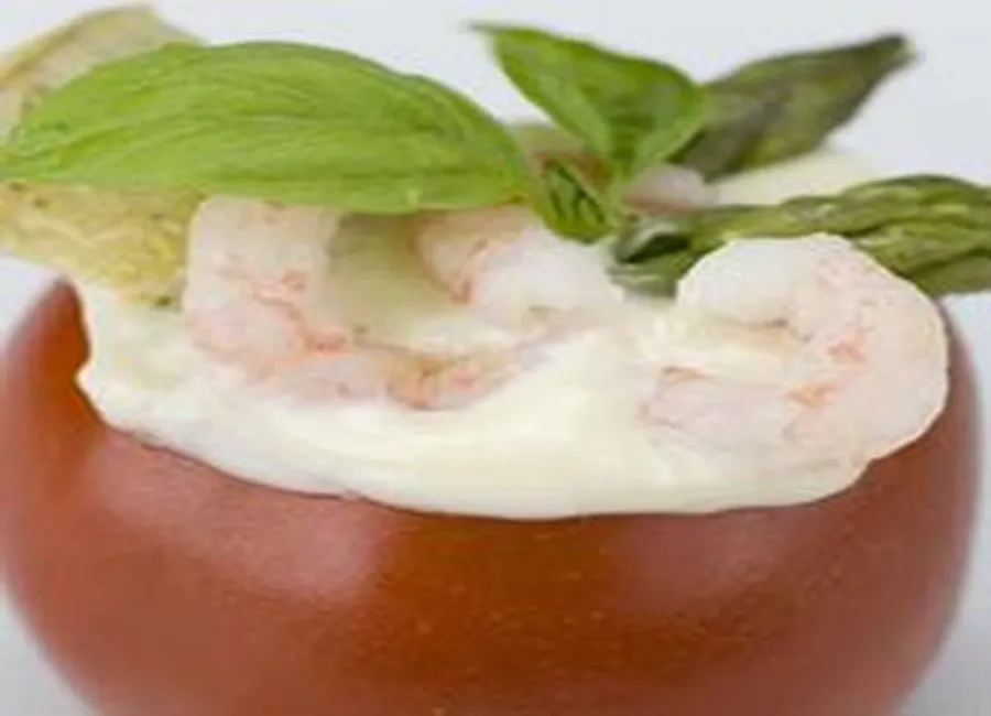 Tomates farcies aux crevettes de matane