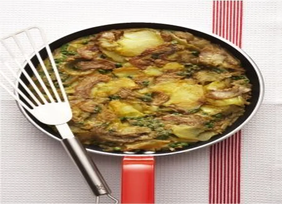 Tortilla artichauts-petits pois