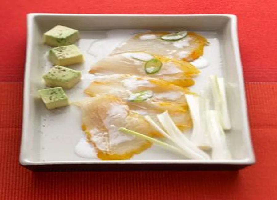 Carpaccio de haddock à l'avocat