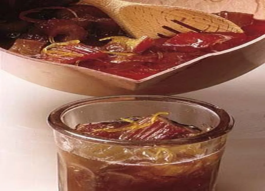 Confiture rhubarbe et pamplemousse