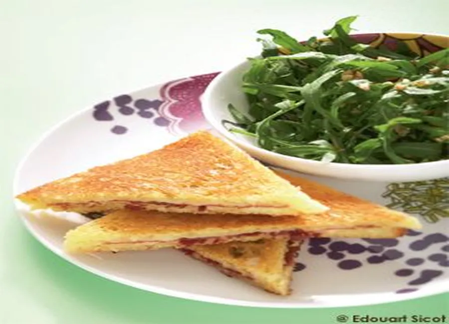 Croque-monsieur et roquette