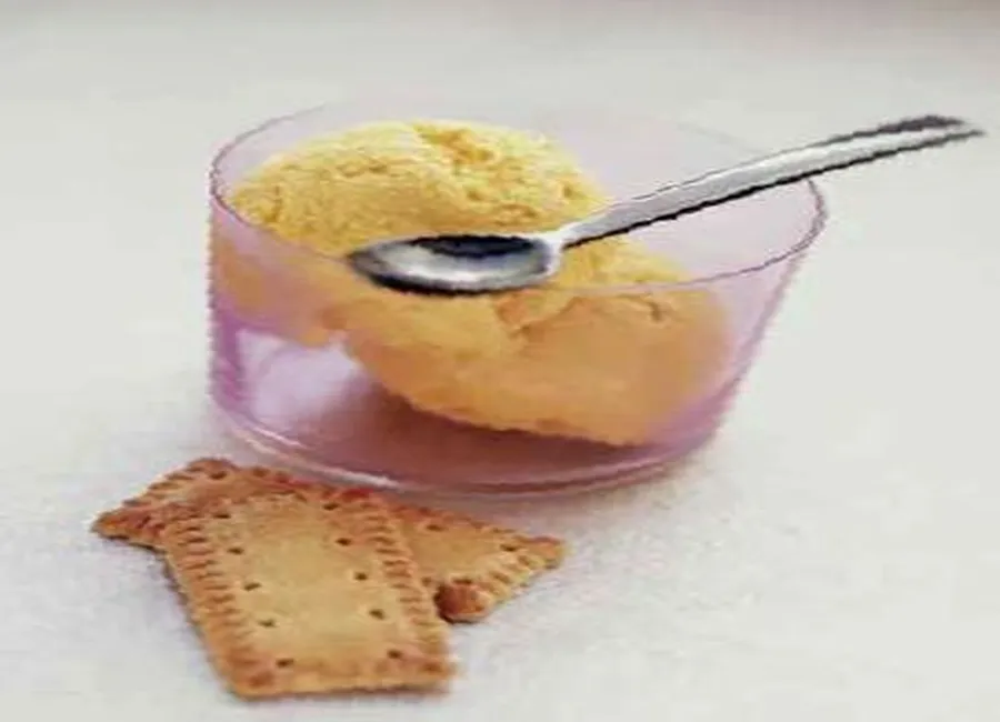 Glace safran, sablés cannelle
