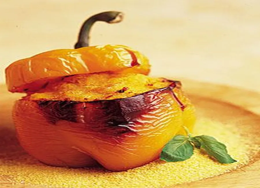 Poivrons farcis à la polenta