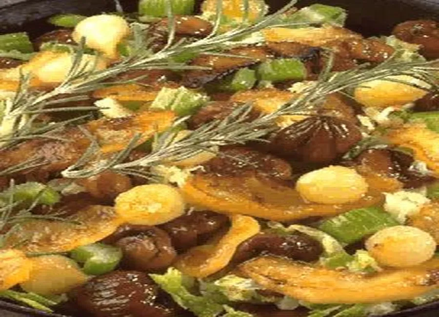 Potée de châtaignes au chou