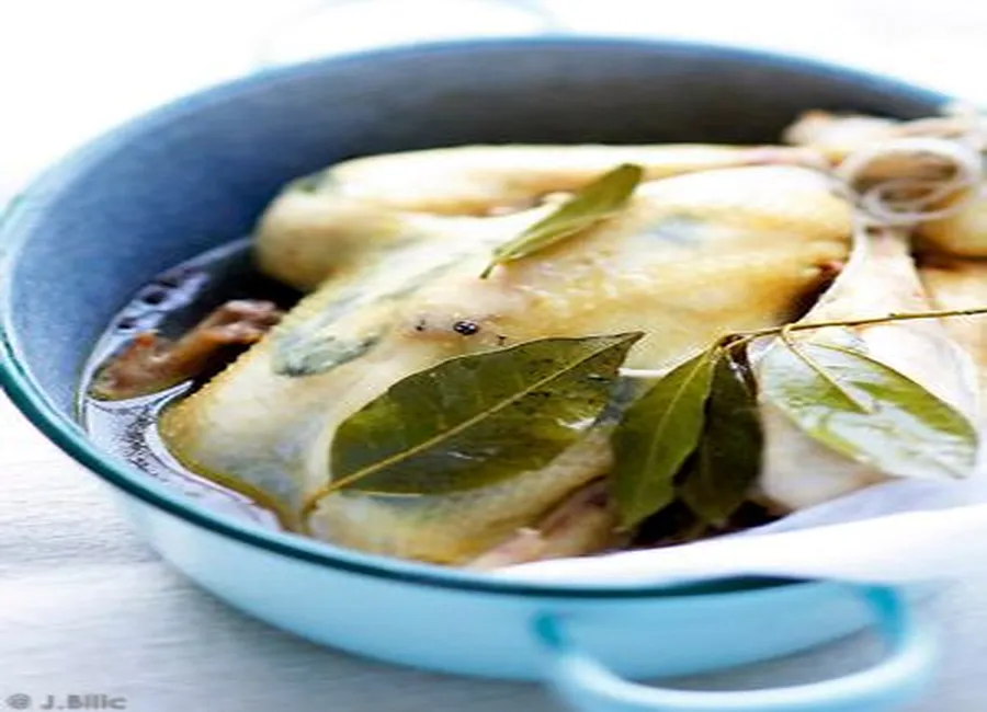 Poulet fermier à la serviette
