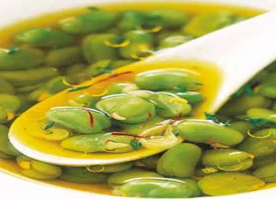 Soupe de fèves au safran