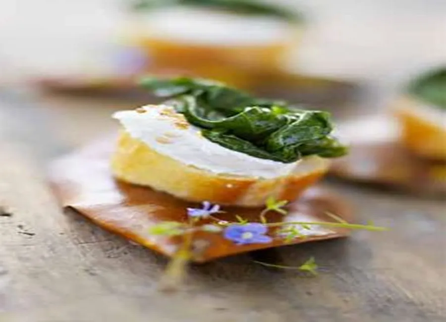 Tartines aux épinards