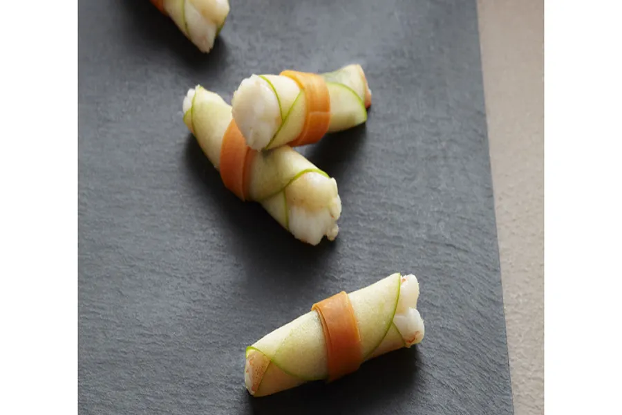Fnger de gambas à la menthe