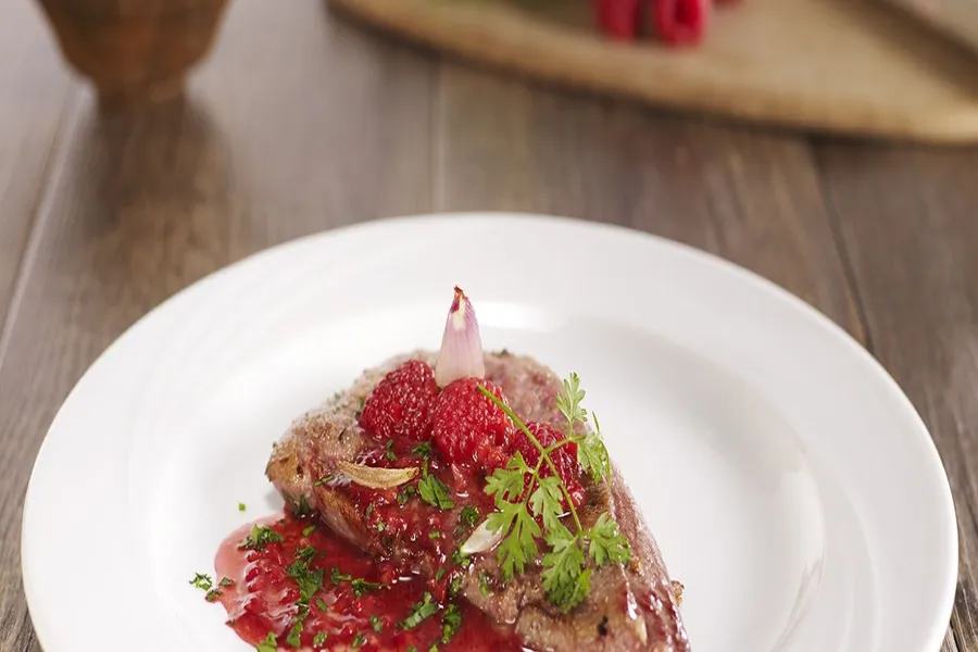 Foie de veau aux framboises
