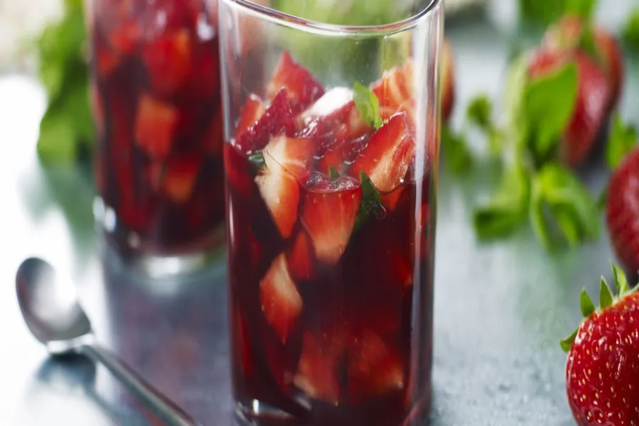 Fraises au basilic