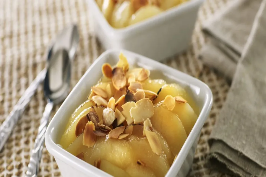 Gratin de poires aux amandes