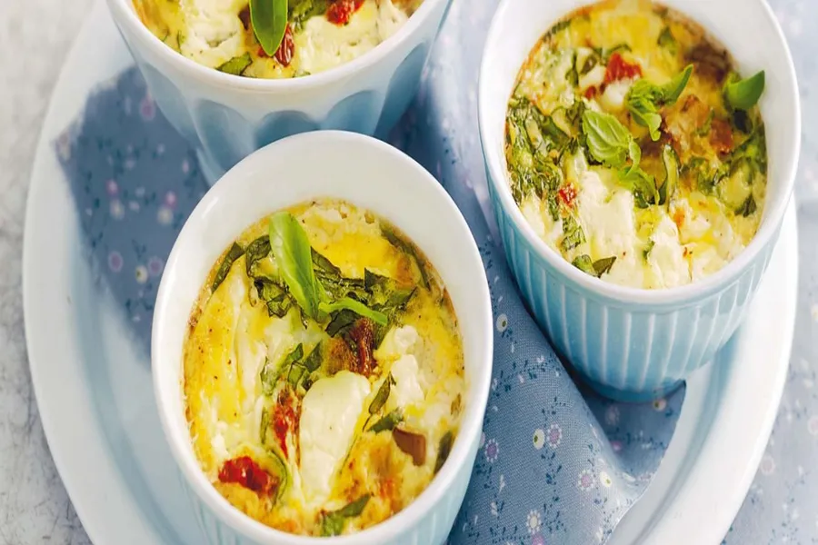 Petits clafoutis aux aubergines