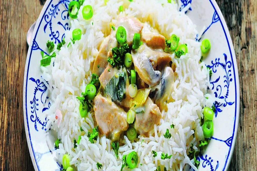 Poulet et champignons à la crème