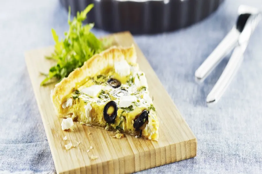 Quiche à la féta et à la menthe