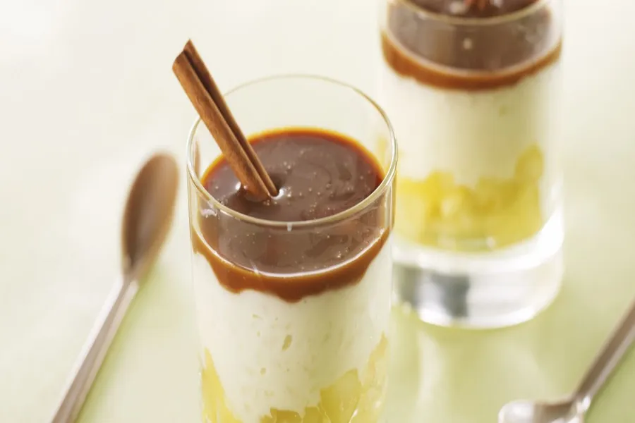 Riz au lait aux pommes et caramel
