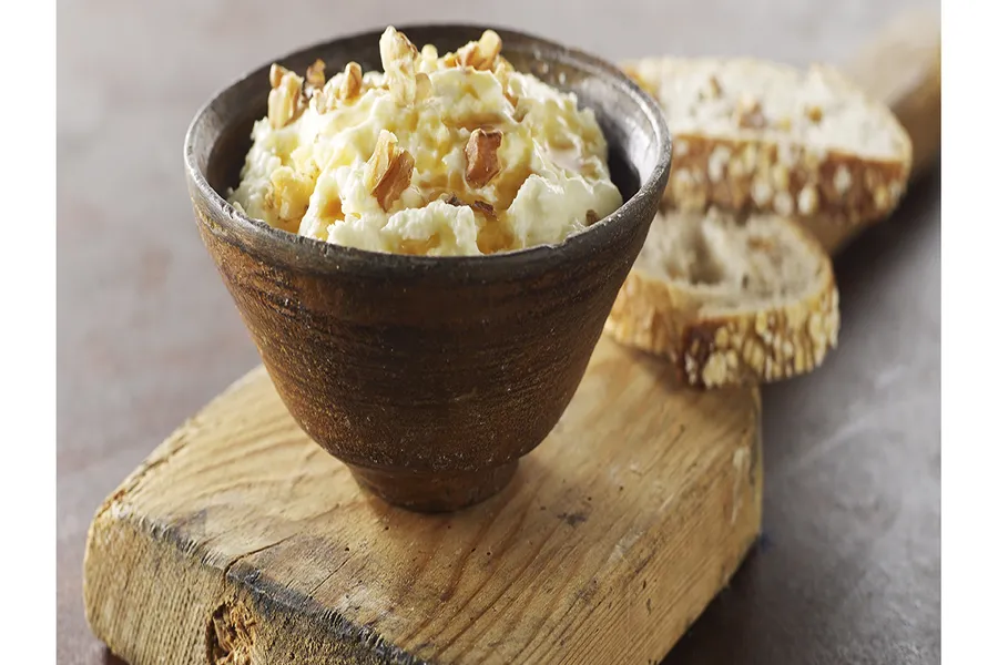 Saint-marcellin fumé, vinaigre d'érable