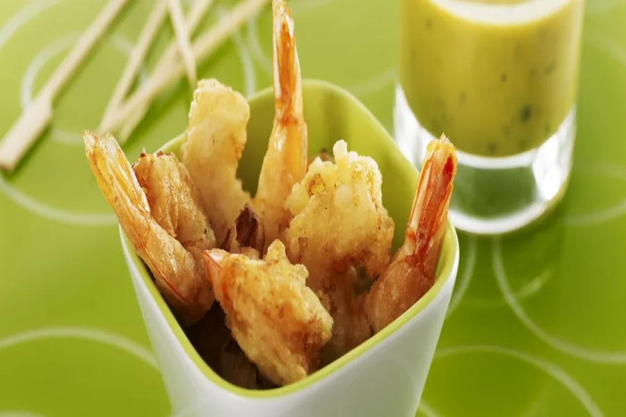 Tempura de crevette, sauce tartare