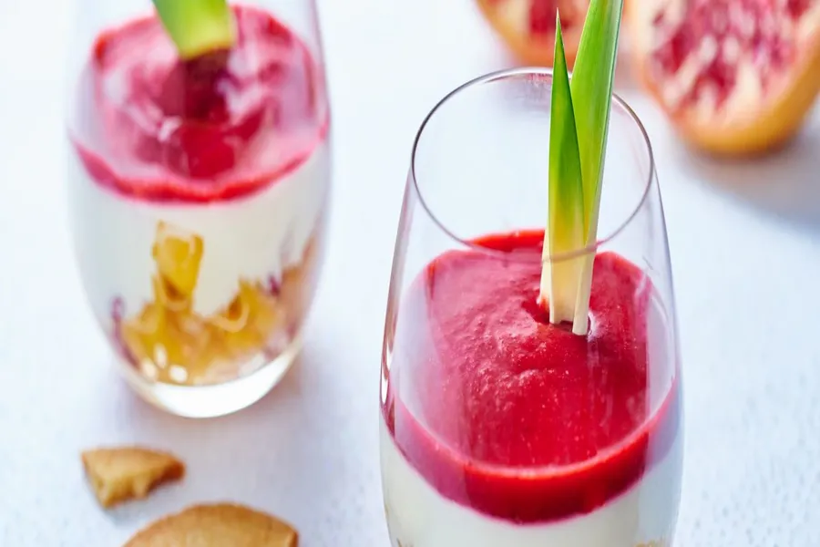 Verrines de fruits exotiques, mascarpone