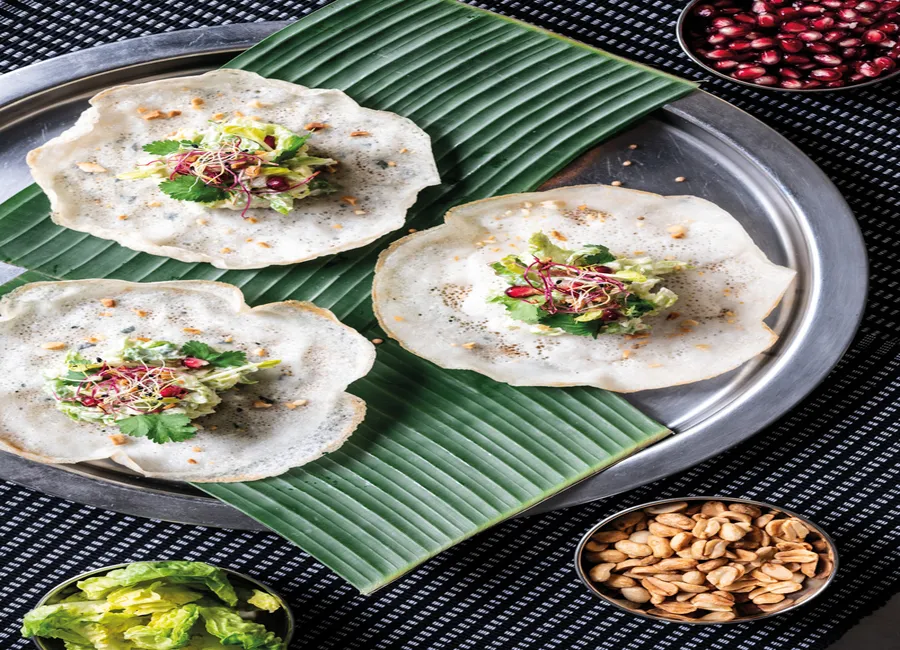 Palappam garniture boursin onctueux