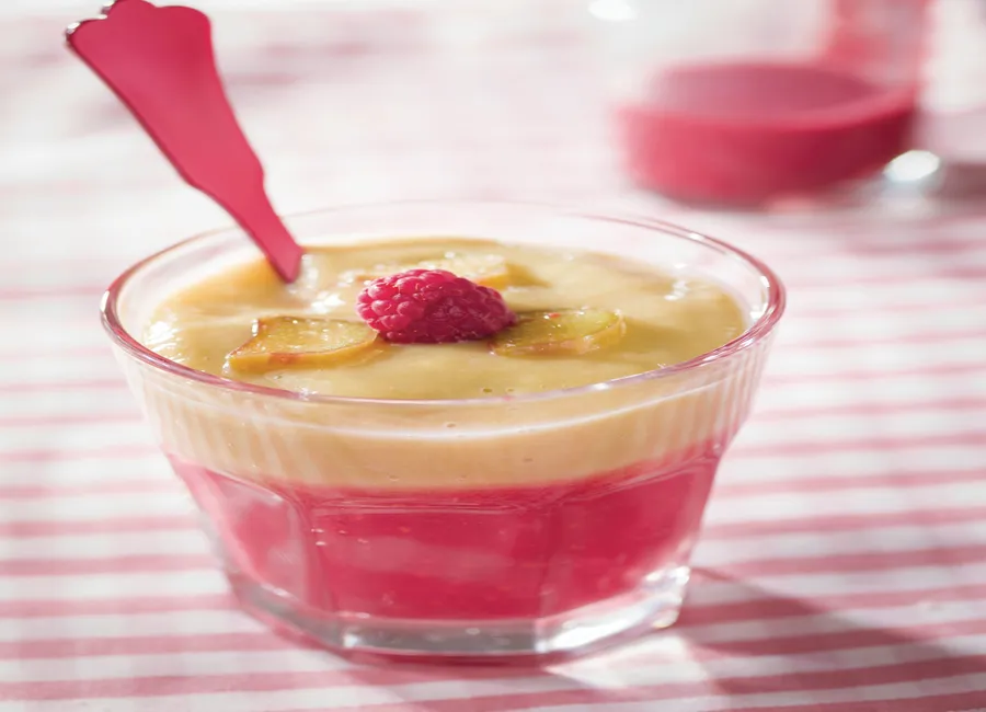 Smoothie rhubarbe framboise au sirop d’agave