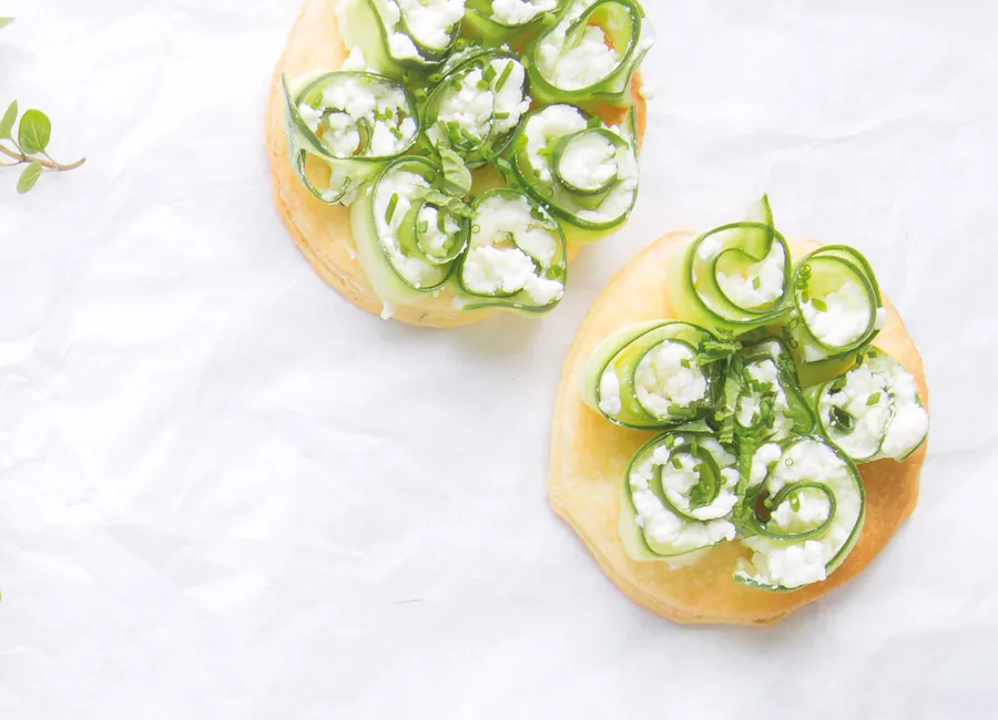 Tarte fine au concombre