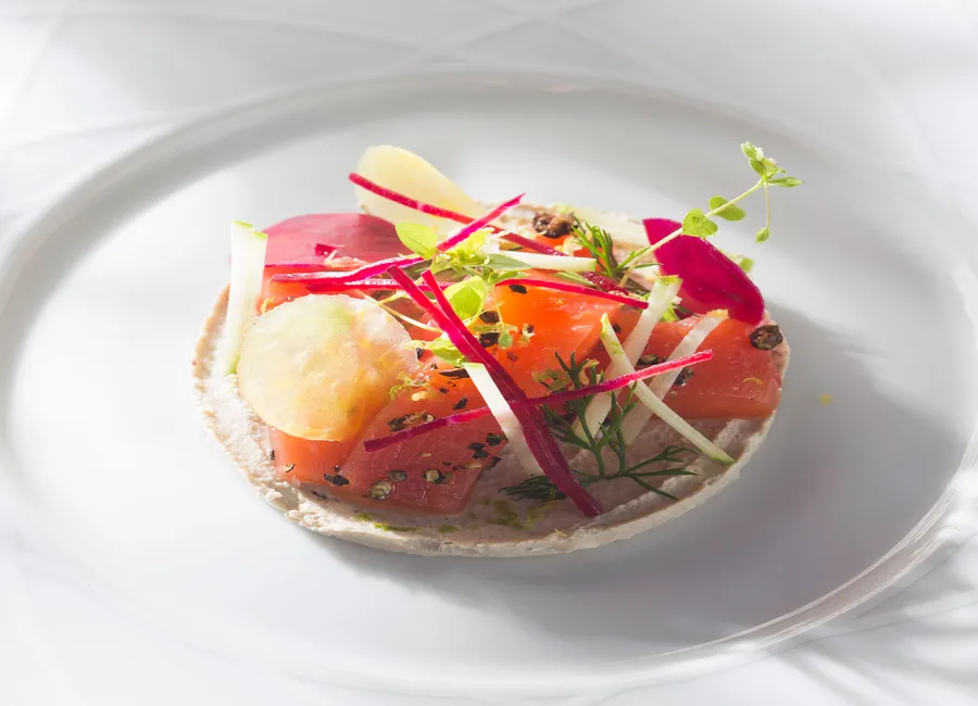 Truite de nos lacs gravlax granny-smith
