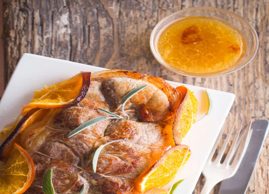 Rôti de veau à l’orange