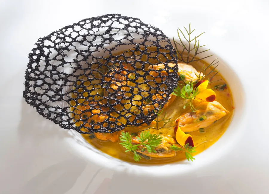Moules de bouchot en royale marinées