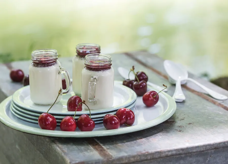 Panna cotta aux cerises