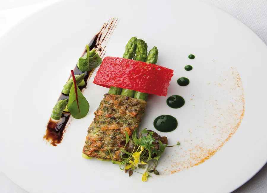 Asperges vertes de ruffey gratinées au vieux comté 18 mois