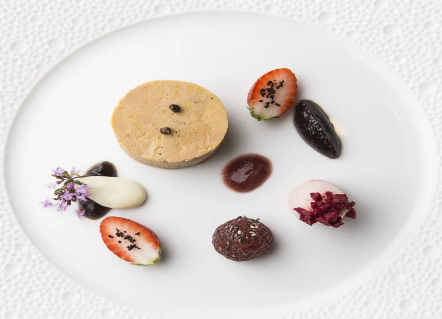 Foie gras de canard au poivre maniguette