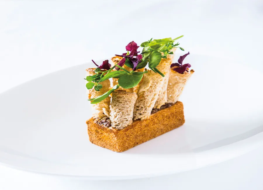Foie gras mi-cuit à la chapelure au ponzu