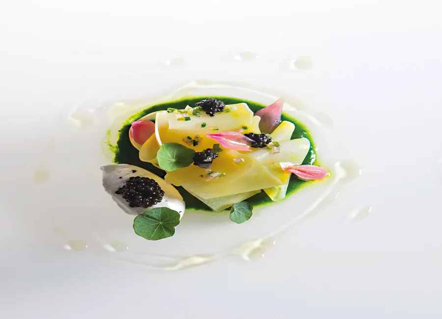Pomme de terre, caviar, cressonnière