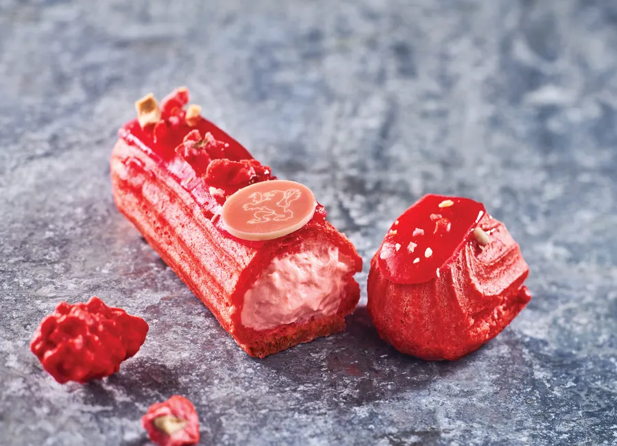 Éclair praline rose