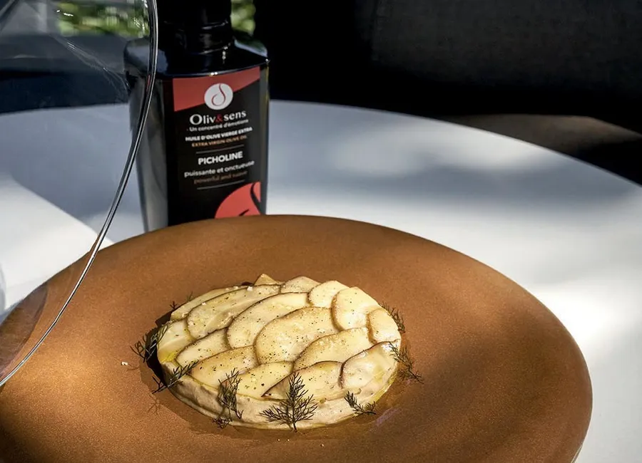 Cèpes, noisettes, huiles d’olive picholine et aglandau oliv&sens