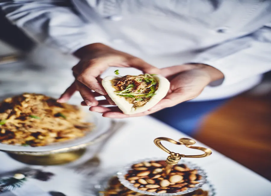 Bao de pintade, mayonnaise truffée
