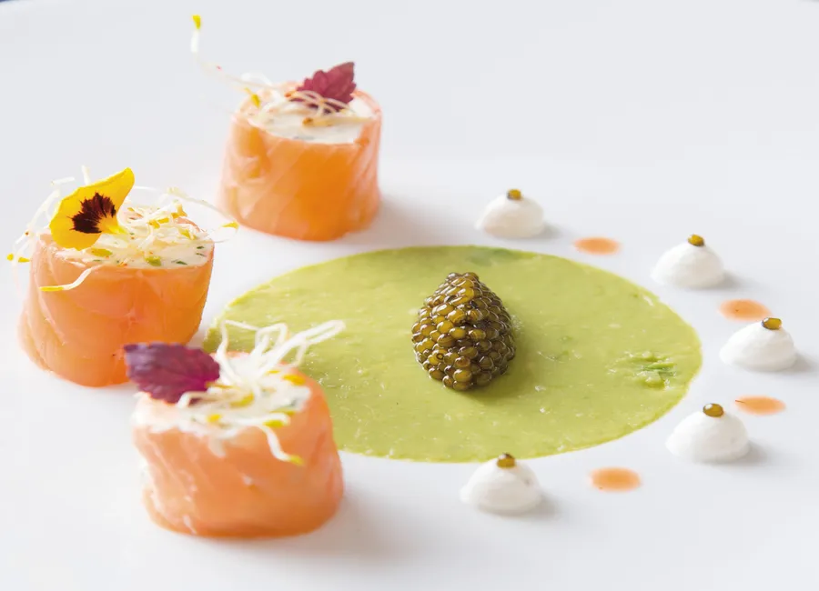 Cannelloni de saumon fumé au délice de pommard