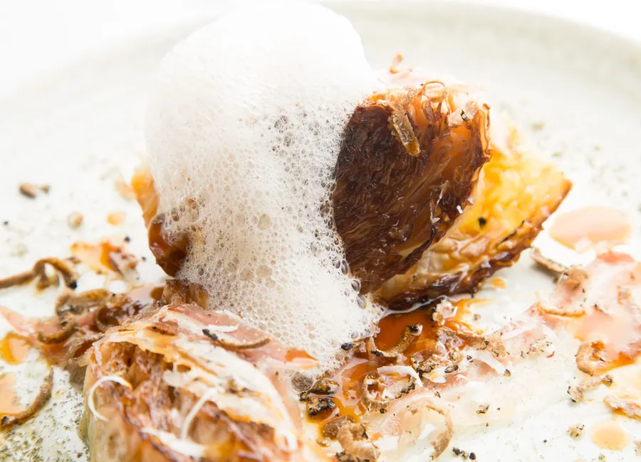 Choux frisés du jardin, lard du morvan